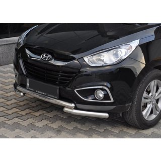 Priekšējais aizsargstienis ST014-1 (nerūsējošais tērauds) Hyundai IX-35 2010–2015 foto 1