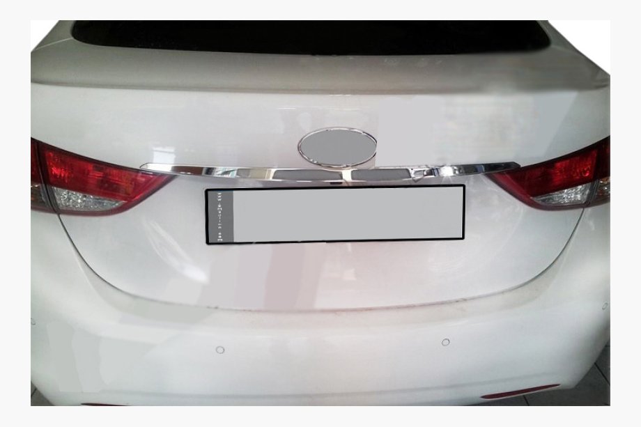 Hyundai Elantra (MD/UD) 2011–2015 Uzlika virs numura zīmes (nerūsējošais tērauds) Image