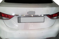 Hyundai Elantra (MD/UD) 2011–2015 Uzlika virs numura zīmes (nerūsējošais tērauds) foto 1