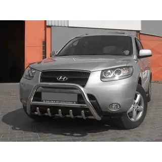Bullbar WT003 (nerūsējošais tērauds) Hyundai Santa Fe 2 2006–2012 foto 3