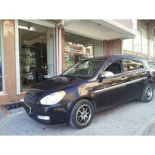 Ārējās logu apmales (4 gab., nerūsējošais tērauds) Hyundai Accent 2006–2010 foto 2
