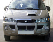 Hyundai H200, H1, Starex 1998–2007 Centrālais priekšējā bufera lūpas spoileris (krāsošanai) foto 1