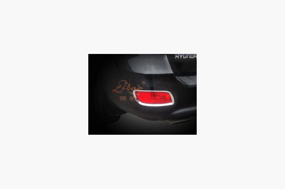 Hyundai Santa Fe 2 2006–2012 Hroma uzlikas aizmugurējiem miglas lukturiem (2 gab., plastmasa) Image