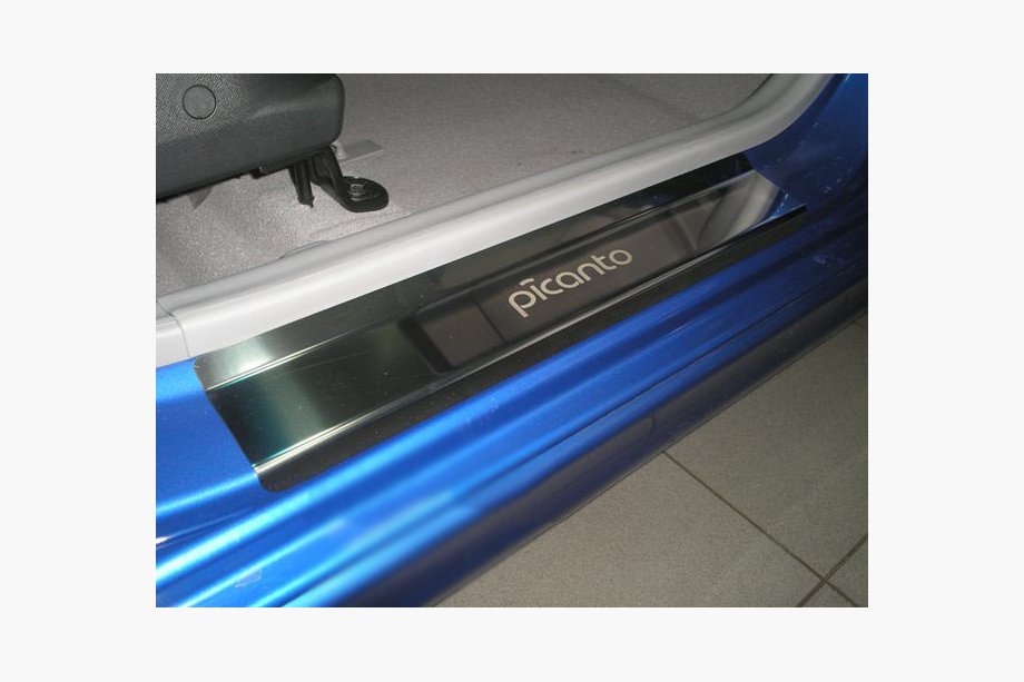Kia Picanto 2004–2011 Natanika Premium sliekšņu uzlikas (4 gab., nerūsējošais tērauds) Image