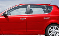 Kia Ceed 2007–2012 Logu apmales (4 gab., nerūsējošais tērauds) foto 2