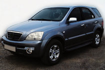 Kia Sorento I BL 2002–2009 Miglas lukturu hroma apmale (2 gab., nerūsējošais tērauds) foto 1