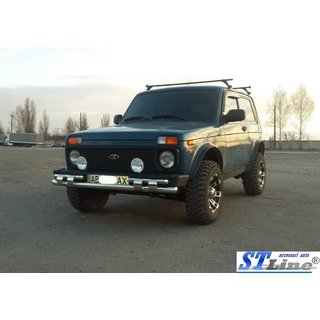 Priekšējā aizsargstanga ST015 (nerūsējošais tērauds) Lada Niva un Urban 1977– foto 2