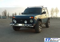 Lada Niva un Urban 1977– Priekšējā aizsargstanga ST015 (nerūsējošais tērauds) foto 2