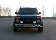 Lada Niva un Urban 1977– Priekšējā aizsargstanga ST015 (nerūsējošais tērauds) foto 1