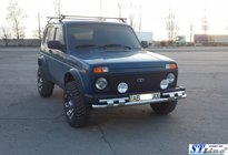 Lada Niva un Urban 1977– Priekšējā aizsargstanga ST015 (nerūsējošais tērauds) foto 3
