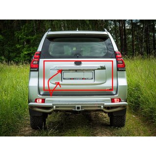 Hromēta līste virs numura zīmes (dizains 2018) Toyota Land Cruiser Prado 150 2009–2023 foto 1