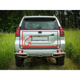 Hromēta līste virs numura zīmes (dizains 2018) Toyota Land Cruiser Prado 150 2009–2023 foto 1