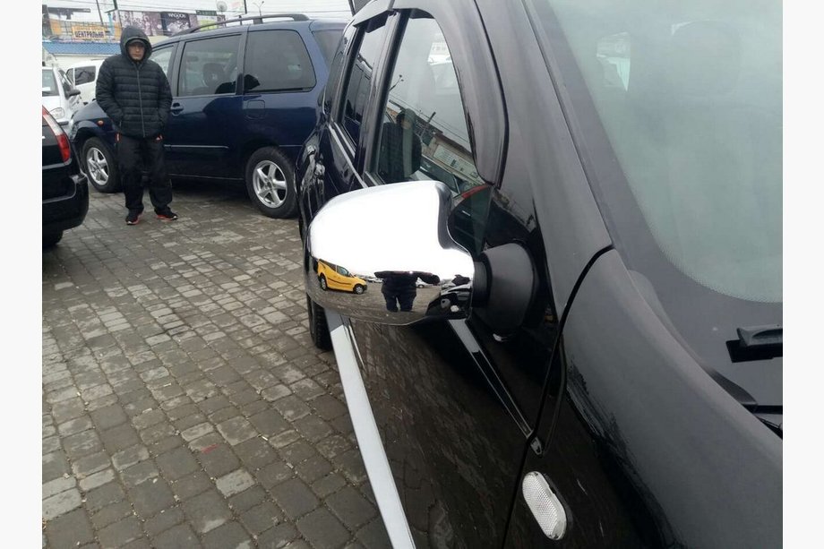 Renault Logan MCV 2005–2013 Spoguļu uzlikas (2 gab.) Carmos - Nerūsējošais tērauds Foto 2
