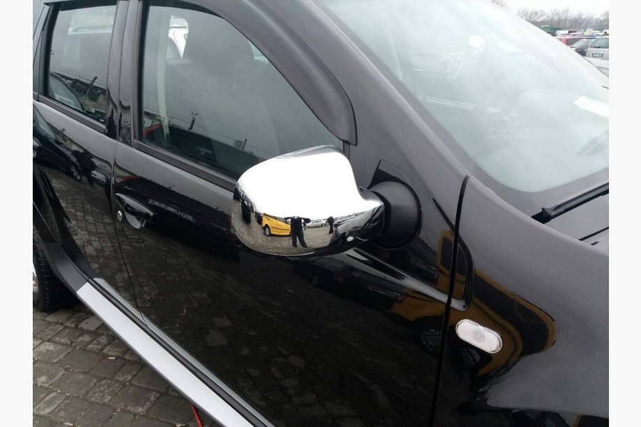 Renault Logan MCV 2005–2013 Spoguļu uzlikas (2 gab.) Carmos - Nerūsējošais tērauds Foto 5