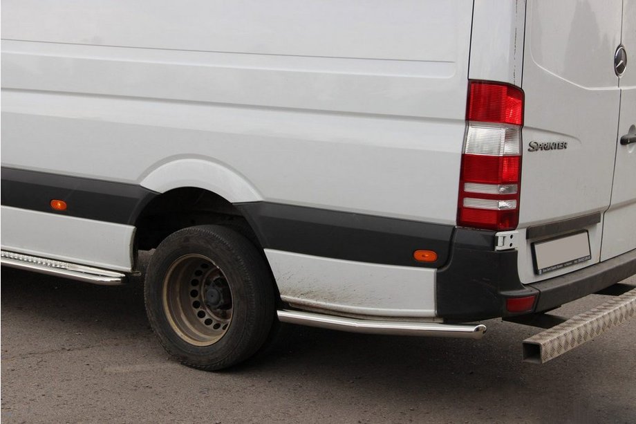 Volkswagen Crafter 2006–2016 Sānu caurules aiz aizmugurējā riteņa (2 gab., nerūsējošais tērauds) Garšais, 70 mm Image
