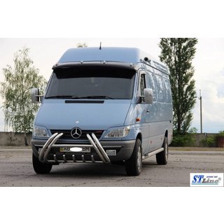 Kenguru stienis Kelebek WT011 (nerūsējošais tērauds) Mercedes Sprinter W901/902/903/904/905 1995–2006 foto 3