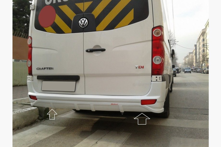 Mercedes Sprinter W906 2006–2018 Aizmugurējā bufera uzlika V1 (krāsošanai) Image