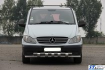 Mercedes Viano 2004–2014 Priekšējais aizsargstienis Shark ST015 (nerūsējošais tērauds) foto 2
