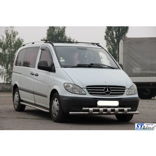 Priekšējais aizsargstienis Shark ST015 (nerūsējošais tērauds) Mercedes Viano 2004–2014 foto 3