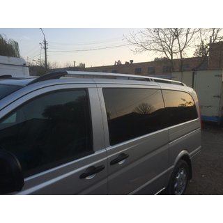 Hromēti jumta reliņi CAN, oriģināls dizains (metāla kājas) Mercedes Viano 2004–2014 foto 3