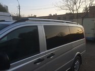 Mercedes Viano 2004–2014 Hromēti jumta reliņi CAN, oriģināls dizains (metāla kājas) Vidējā riteņu bāze (Long) foto 3