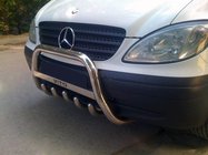 Mercedes Viano 2004–2014 Priekšējais aizsargstienis (bullbar) WT003/004 (nerūsējošais tērauds) 60 mm, ar uzrakstu foto 1