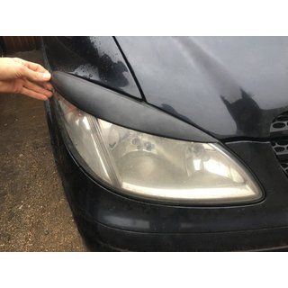 Taisnas lukturu uzacis (matēti melnas)