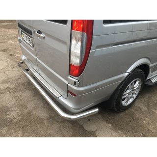Aizmugurējais aizsargstienis AK005 (nerūs. tērauds) Mercedes Vito W639 2004–2014 foto 2
