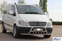 Mercedes Vito W639 2004–2014 Kengurustienis WT004-Plus ar ūsām (nerūsējošais tērauds) foto 2