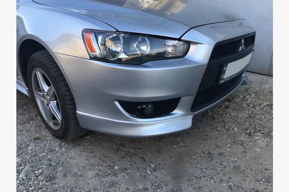 Mitsubishi Lancer X 2008– Priekšējie kanardi (2 gab., krāsošanai) Image