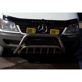 Priekšējais bullbar WT002 (nerūsējošais tērauds) Mercedes Sprinter W901/902/903/904/905 1995–2006 foto 1
