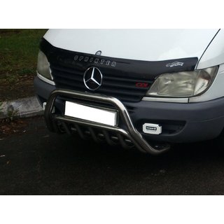 Priekšējais bullbar WT002 (nerūsējošais tērauds) Mercedes Sprinter W901/902/903/904/905 1995–2006 foto 3