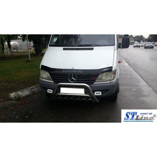 Priekšējais bullbar WT002 (nerūsējošais tērauds) Mercedes Sprinter W901/902/903/904/905 1995–2006 foto 2