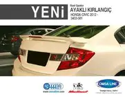 Honda Civic Sedan IX 2011–2016 Isikli spoilers krāsošanai foto 2