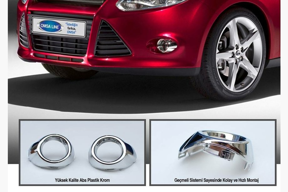 Ford Focus III 2011–2017 Hromēti miglas lukturu uzlikas (2 gab., plastmasa) Image