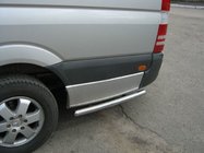 Mercedes Sprinter W907/W910 2018– Sānu caurules aiz aizmugurējā riteņa (2 gab., nerūsējošais tērauds) ExtraLong bāze, 60 mm foto 5