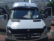 Mercedes Sprinter W906 2006–2018 Vējstikla vizieris ar rāmi V1 (melns spīdīgs, 5 mm) foto 4