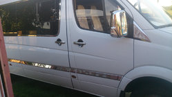 Mercedes Sprinter W906 2006–2018 Durvju moldingi (nerūsējošais tērauds) ExtraLong. Carmos - Turcijas tērauds foto 5