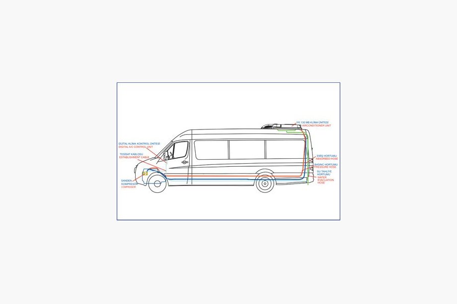 Volkswagen T4 Caravelle/Multivan 1990–2003 Jumta kondicionieris 13,5 kW (monobloks) Foto 2