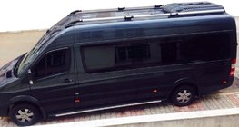 Mercedes Sprinter W906 2006–2018 Jumta reliņi Shark (melni balsti) foto 1