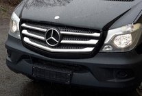 Mercedes Sprinter W906 2006–2018 Radiatora režģa uzlikas (2013↗, nerūs.) OmsaLine – itāļu nerūsējošais tērauds foto 1