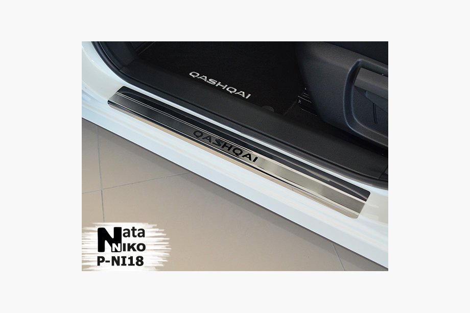 Nissan Qashqai 2007–2010 Sliekšņu uzlikas Nataniko (4 gab., nerūsējošais tērauds) Standarta - Lohmann līmlente, 0,5 mm Foto 2