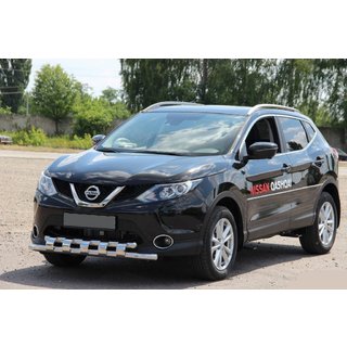 Priekšējais aizsargstienis ST015 (nerūsējošais tērauds) Nissan Qashqai 2014–2021 foto 1