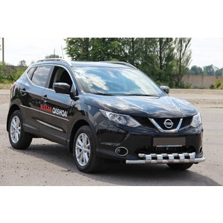 Priekšējais aizsargstienis ST015 (nerūsējošais tērauds) Nissan Qashqai 2014–2021 foto 3