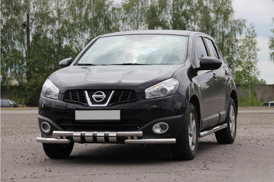 Nissan Qashqai 2010–2014 Priekšējais aizsargstienis ST009-15 (nerūsējošais tērauds) Image