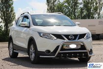 Nissan Qashqai 2014–2021 Kengurubārs WT003-Plus (nerūsējošais tērauds) foto 3