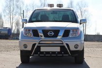 Nissan Navara 2006–2015 Priekšējais bullbar WT003 (nerūsējošais tērauds) foto 1