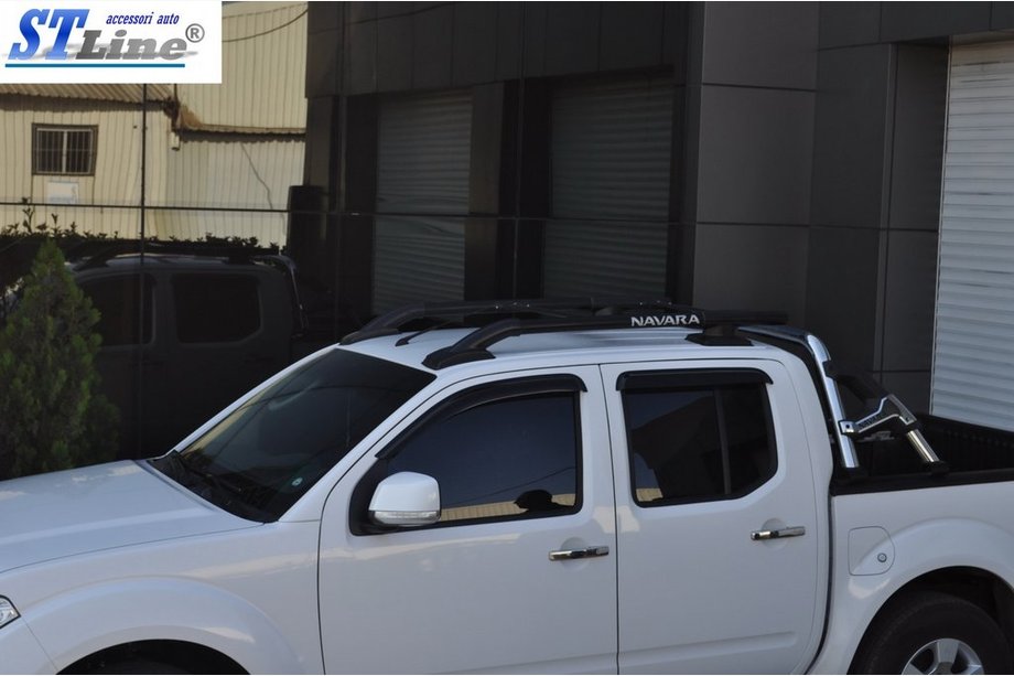 Nissan Navara/NP300 2016– Oriģinālie jumta reliņi (ar šķērssiju) Pelēka Foto 6
