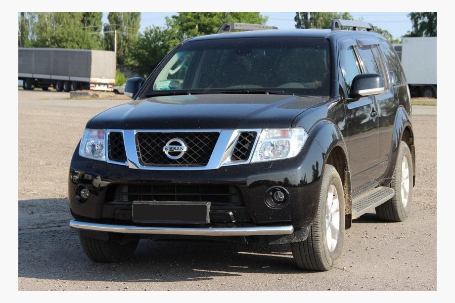 Nissan Pathfinder R51 2005–2014 Priekšējais aizsargstienis ST008-1 (nerūsējošais tērauds) Image