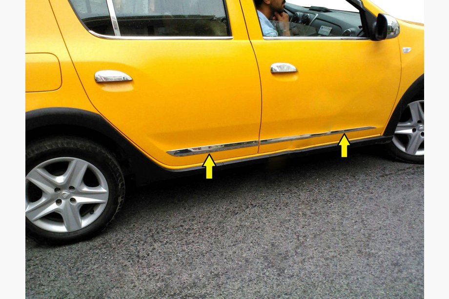Renault Sandero 2013–2022 Durvju moldingu komplekts (4 gab., nerūsējošais tērauds) Image